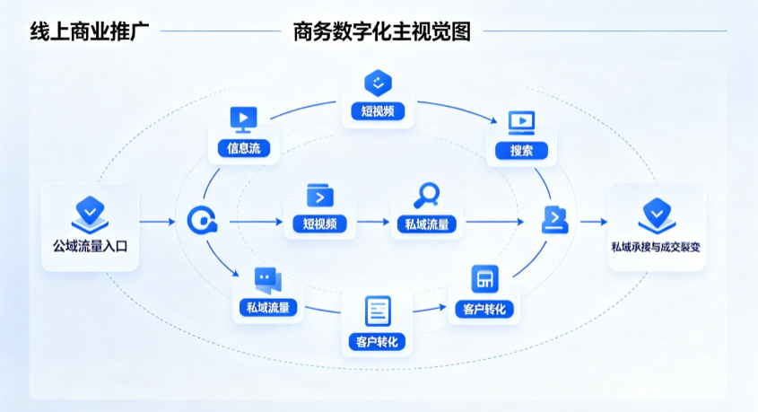 阿拉尔市线上商业推广怎么做？全域流量闭环搭建与低成本转化实战指南